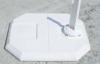 Dalle b�ton avec coque PVC blanc