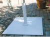 Dalle BLANC acier thermo-laqu�e 600 x 600 mm + tube � 48