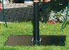 Dalle acier 600x600 Laqu� Noir + tube diam�tre 38mm Noir