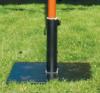 2 Dalles acier 600 x 600 mm + tube diam�tre 60 mm - Noir
