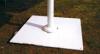 Plaque acier 800x800 mm + tube � 65mm Blanc
