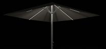 Parasol design 4x4m professionnel avec clairage leds