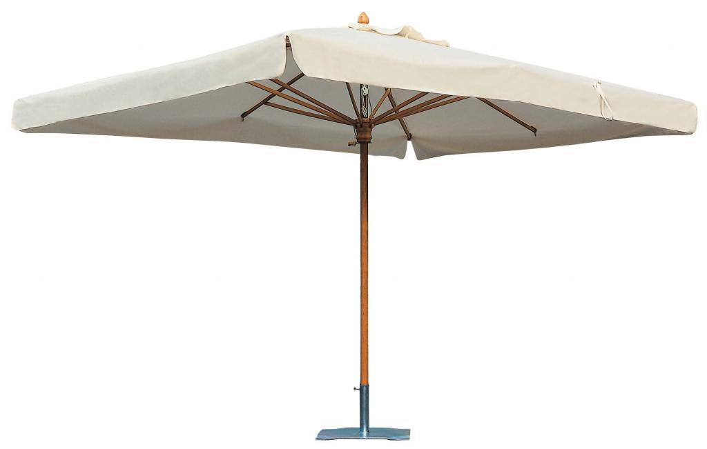 Parasol en bois de qualité pour restaurant, terrasse, hotel, camping ...