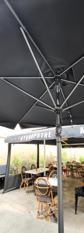 parasol aluminium noir 2x3m