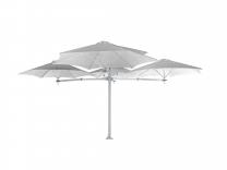 Parasol design avec 1 poteau et 4 toiles Paraflex Evolution UMBROSA