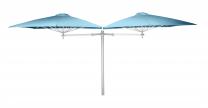 Parasol 1 poteau + 2 parasols (2 bras 2m + 2 armatures + 2 toiles) Paraflex Evolution UMBROSA